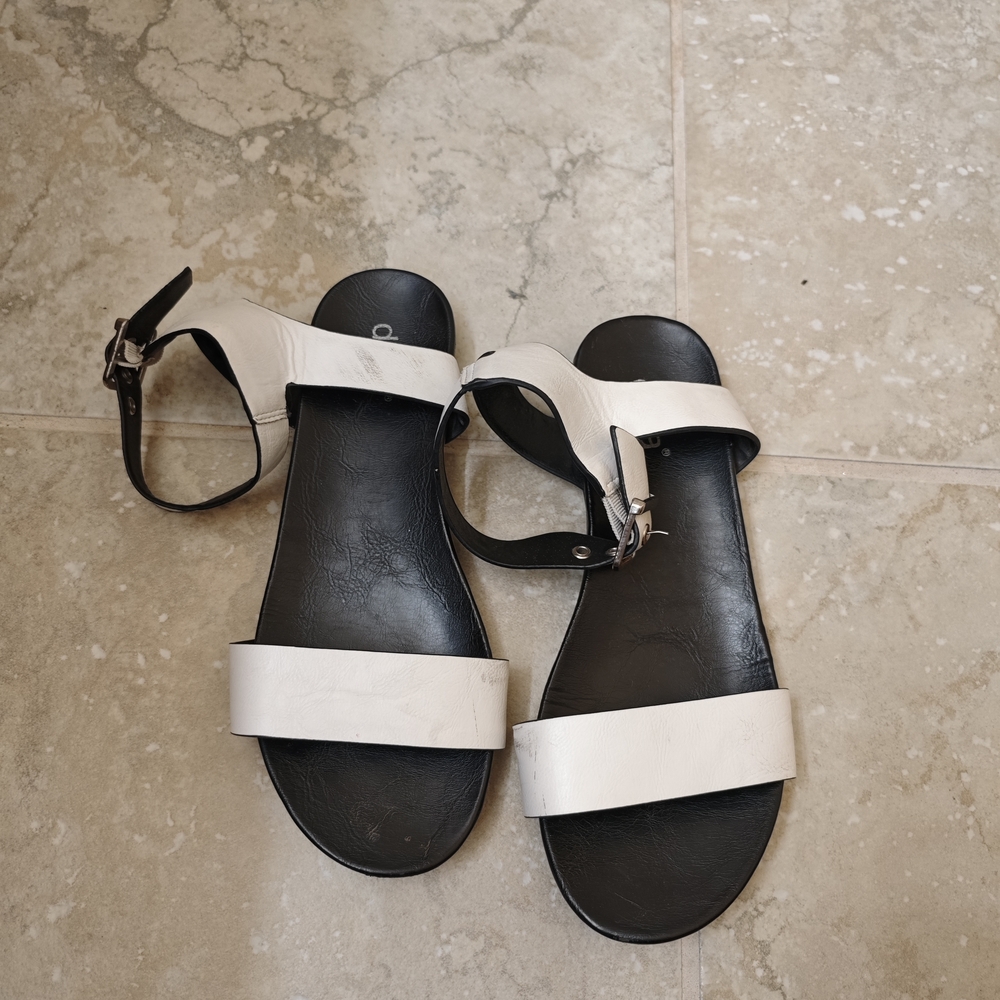 Elegant Black and White Sandals
